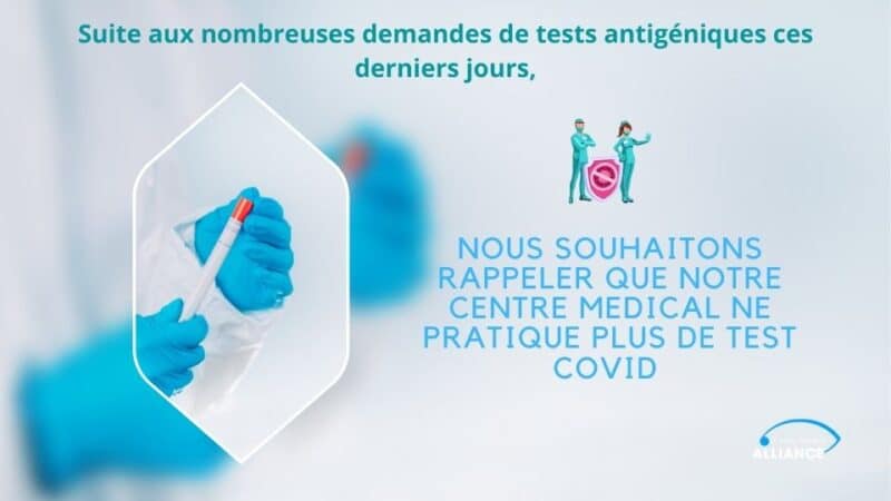 plus de test covid